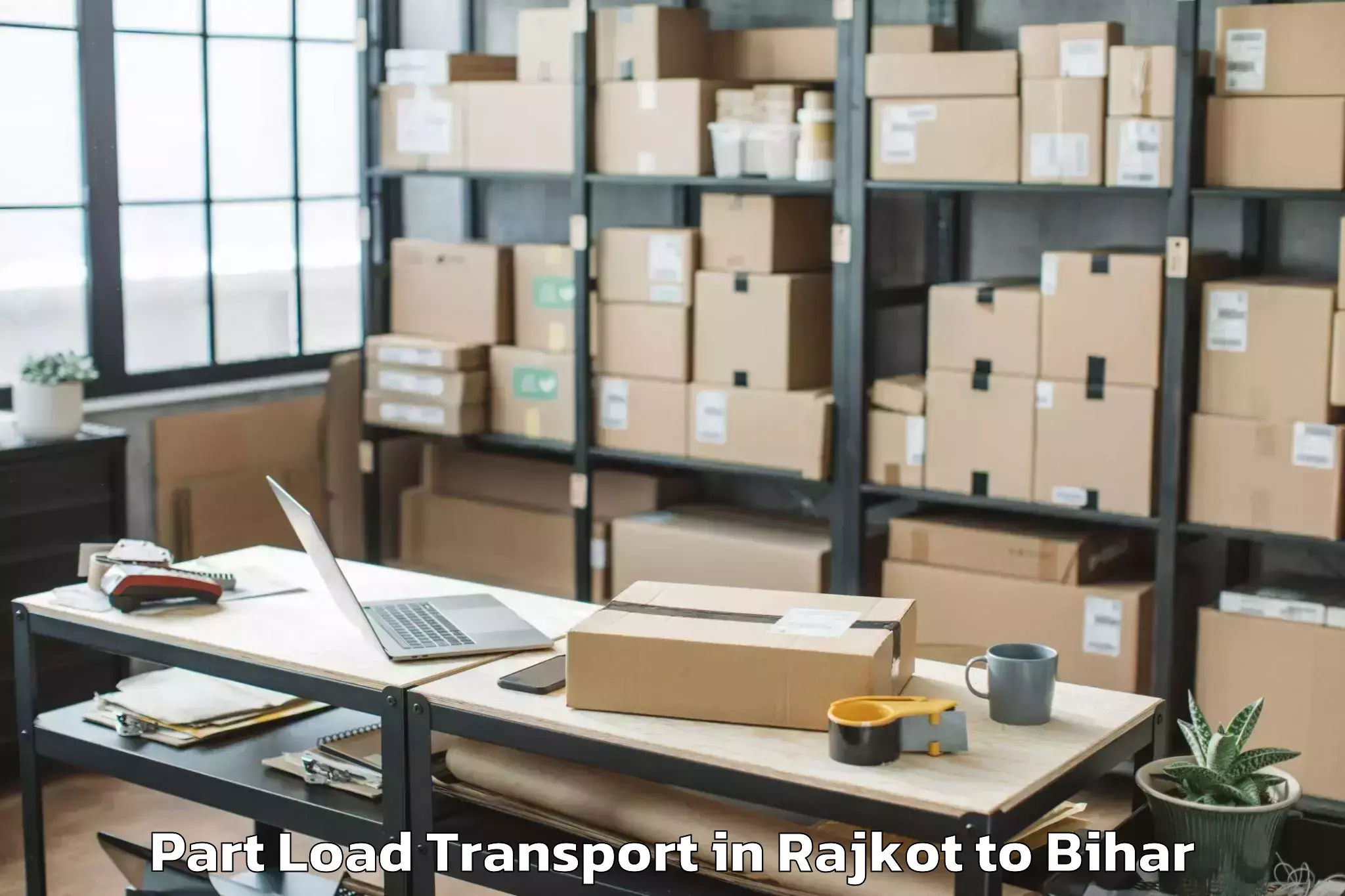 Get Rajkot to Hathua Part Load Transport